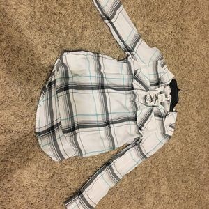 mudd kids flannel patterned blouse